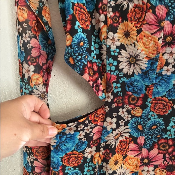 AFRM Bohemian Women’s Multicolor Floral Mesh Midi Body-con Cut Out Dress S - Picture 11 of 16